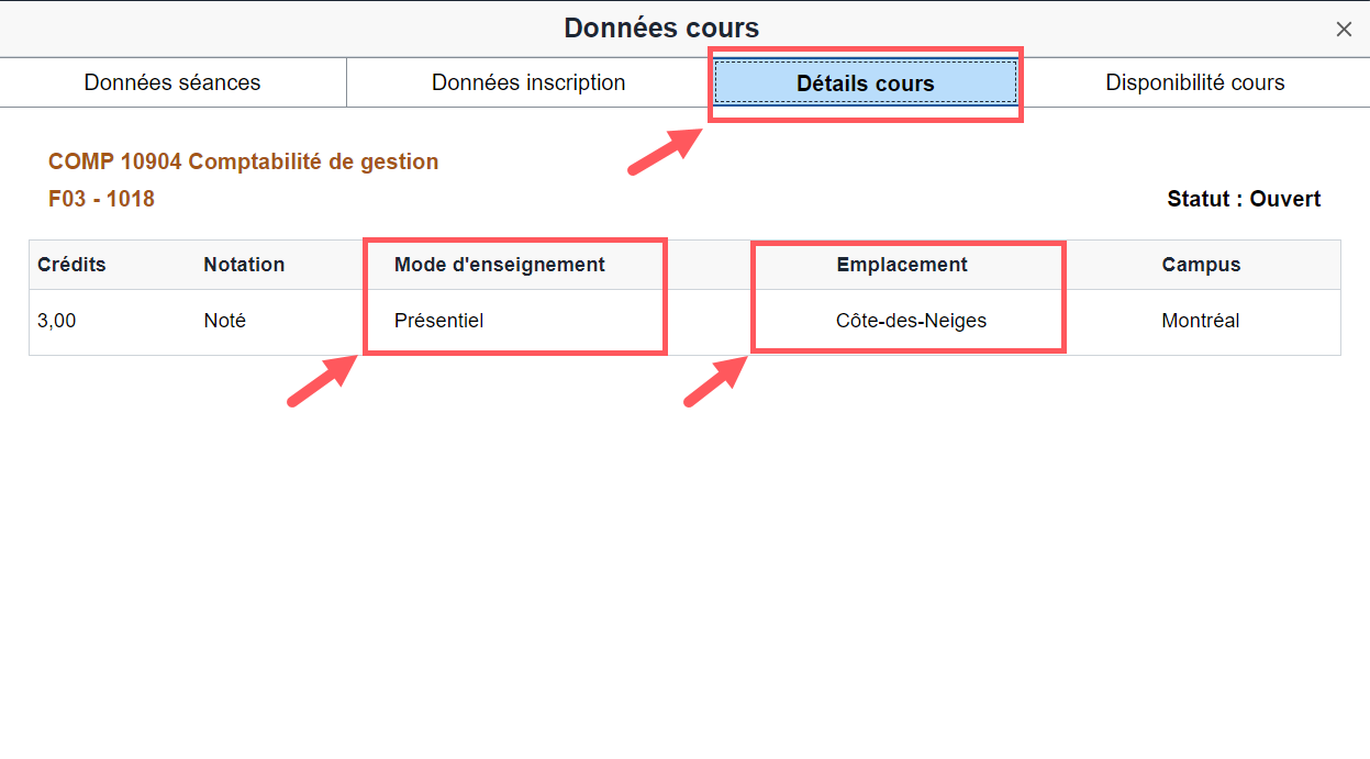 Comment puis-je rechercher un cours? | Étudiant | Zone Info en ligne ...